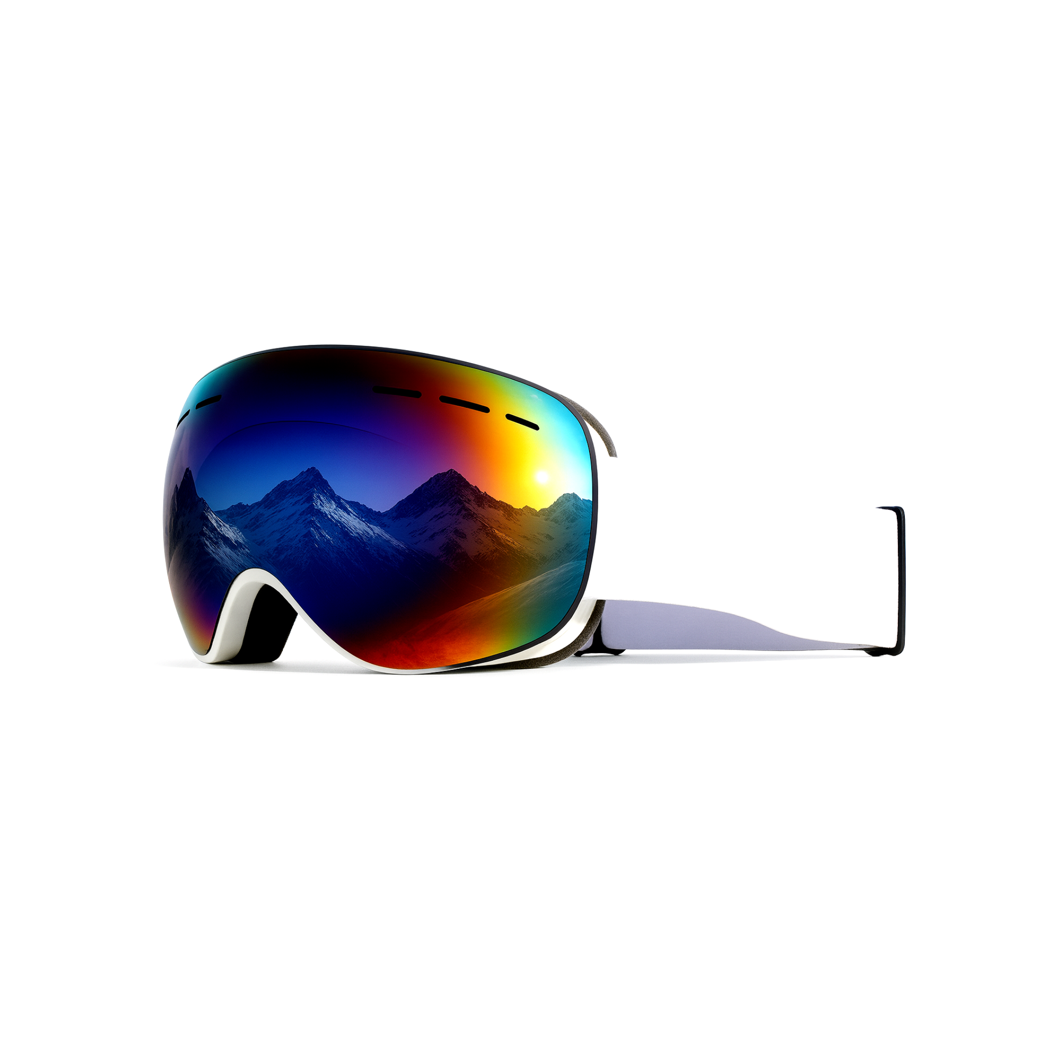 Alpinex Ski Goggle - Rainbow White